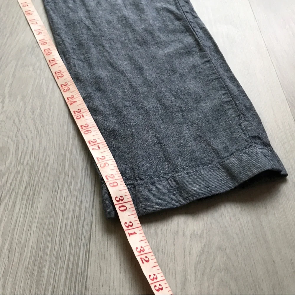 J CREW GRAY LINEN THE SUTTON PANTS STRAIGHT LEG FLAT FRONT MENS 36